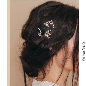 Olive + Piper Hudson Jeweled Hairpins Silver